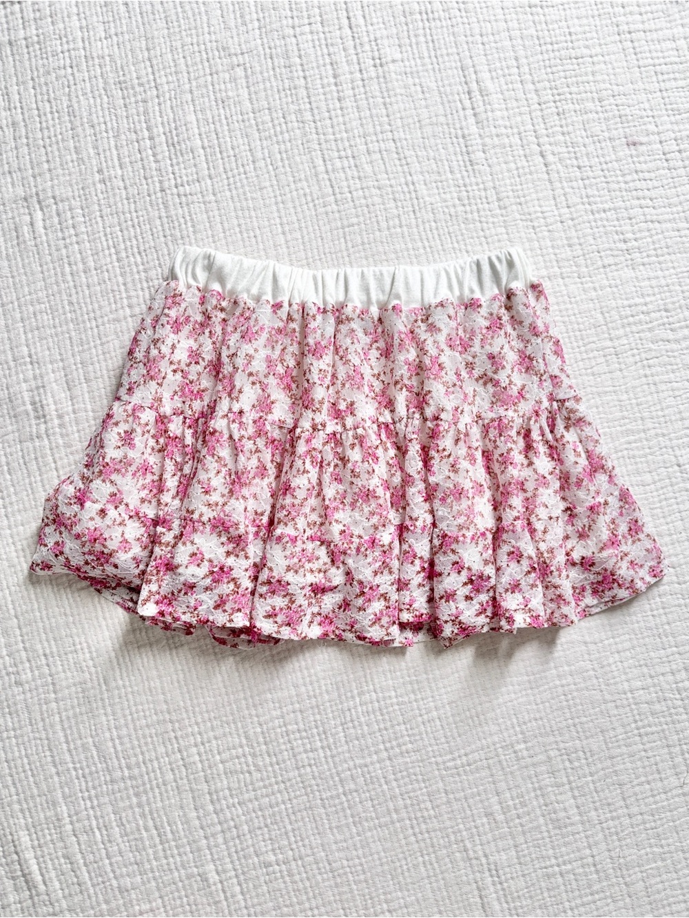 japanese brand floral lace mini skirt